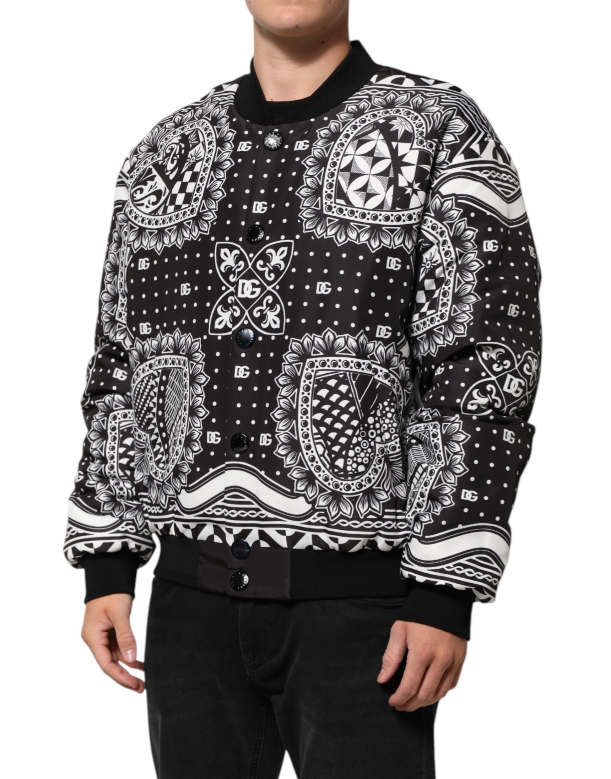 Dolce & Gabbana Black Bomber for Men detail view