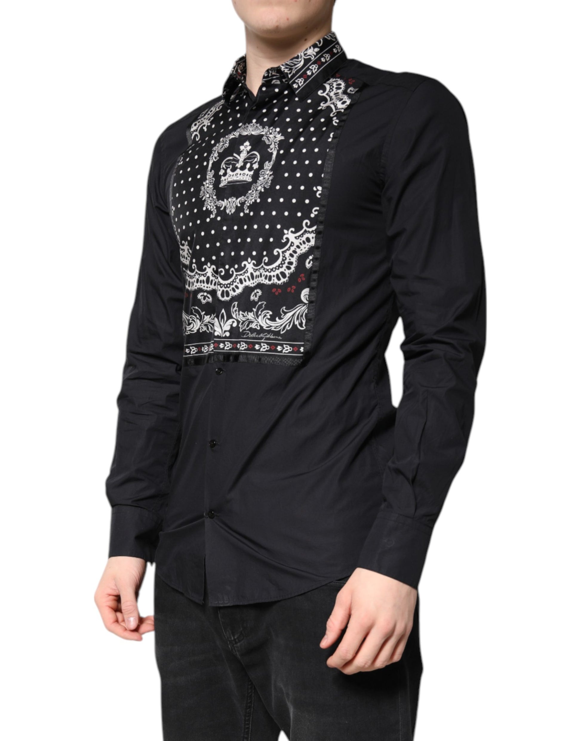 Dolce & Gabbana Black Dress Shirt for Men detail view