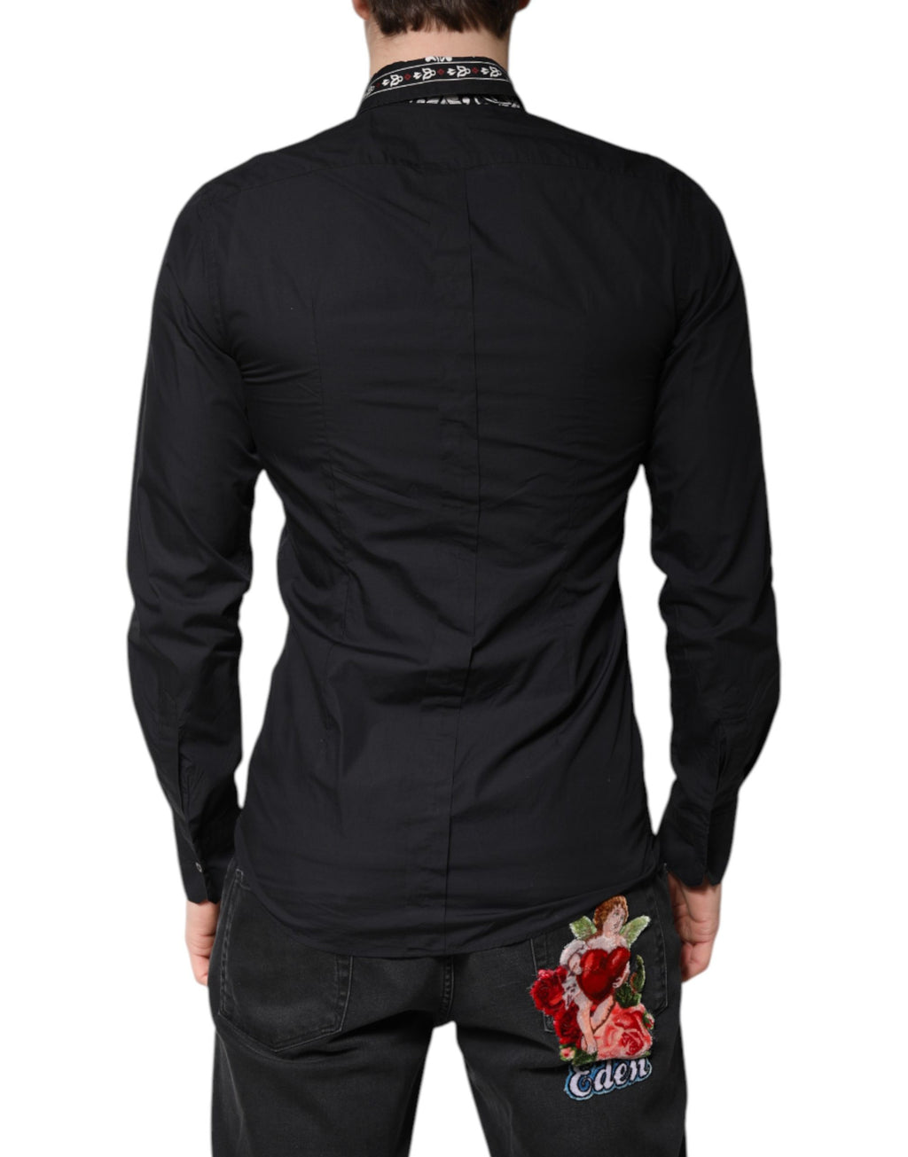 Dolce & Gabbana Black Dress Shirt for Men side view
