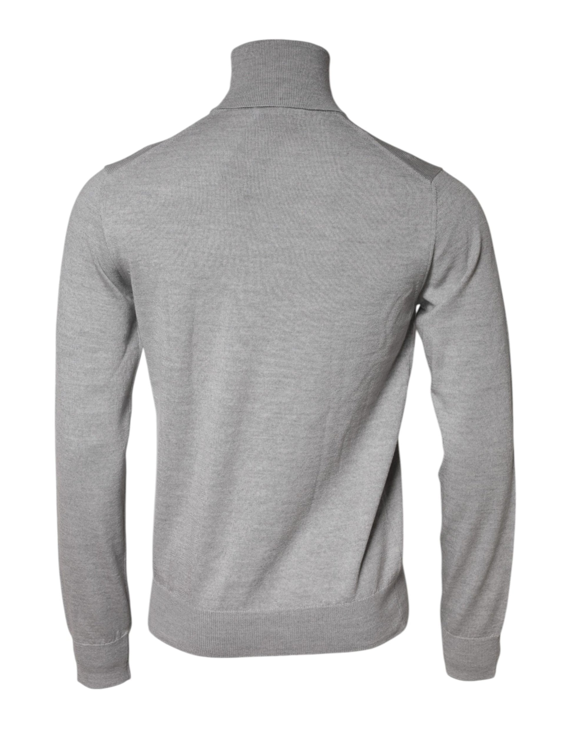 Dolce & Gabbana Gray LongSleeve Turtleneck Pullover Sweater