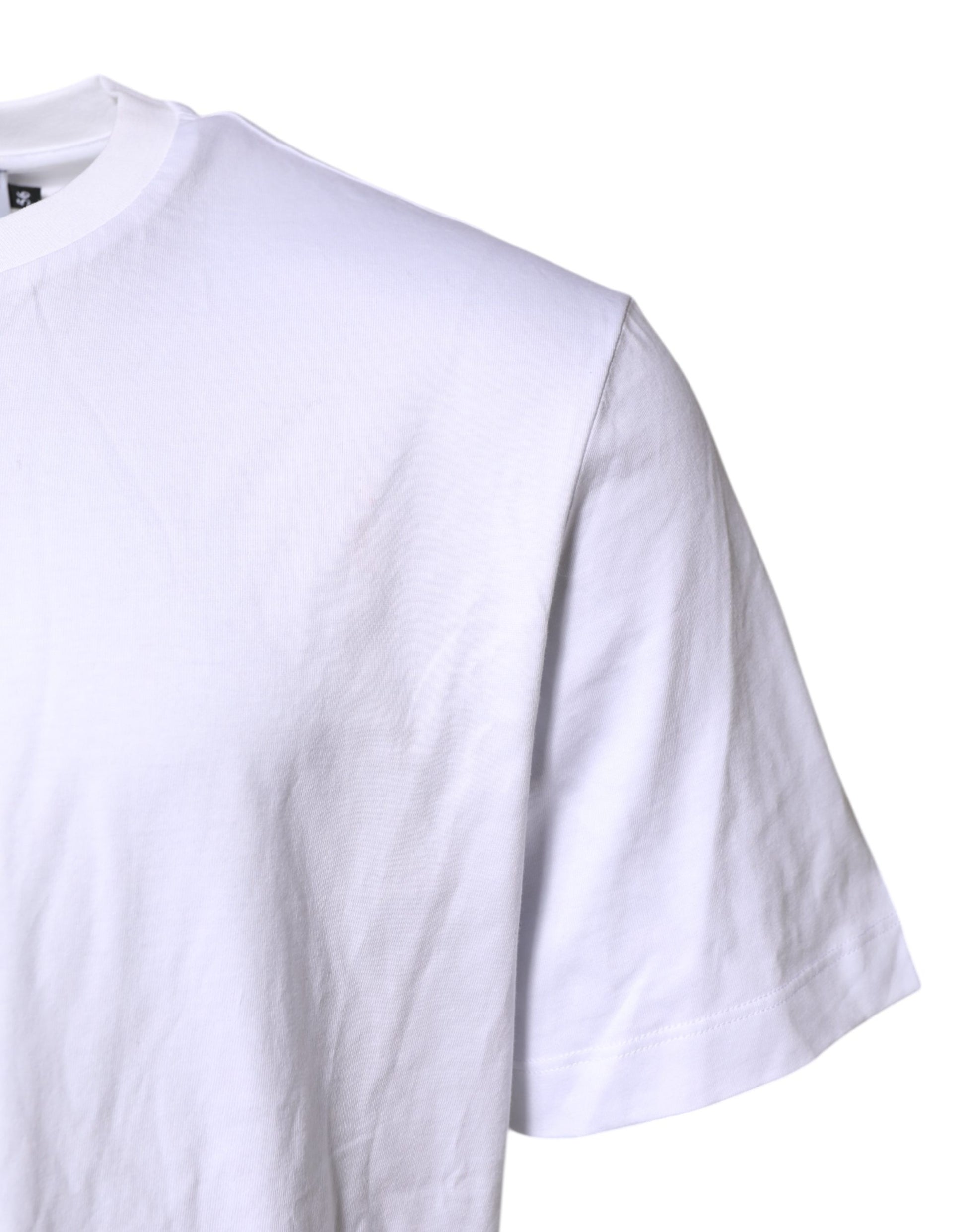 T-shirt homme Dolce & Gabbana en coton blanc avec broderie logo DG