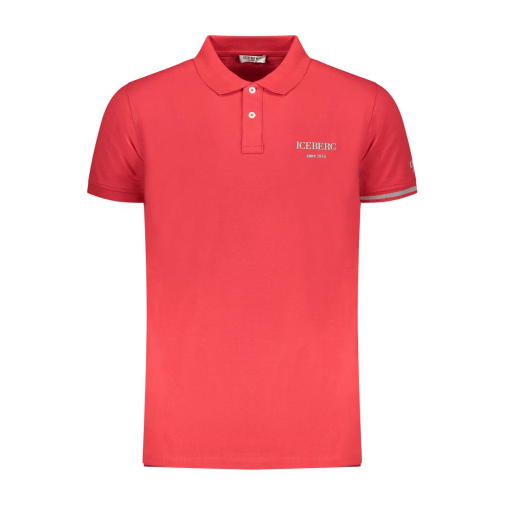 Polo en coton rouge Iceberg pour homme