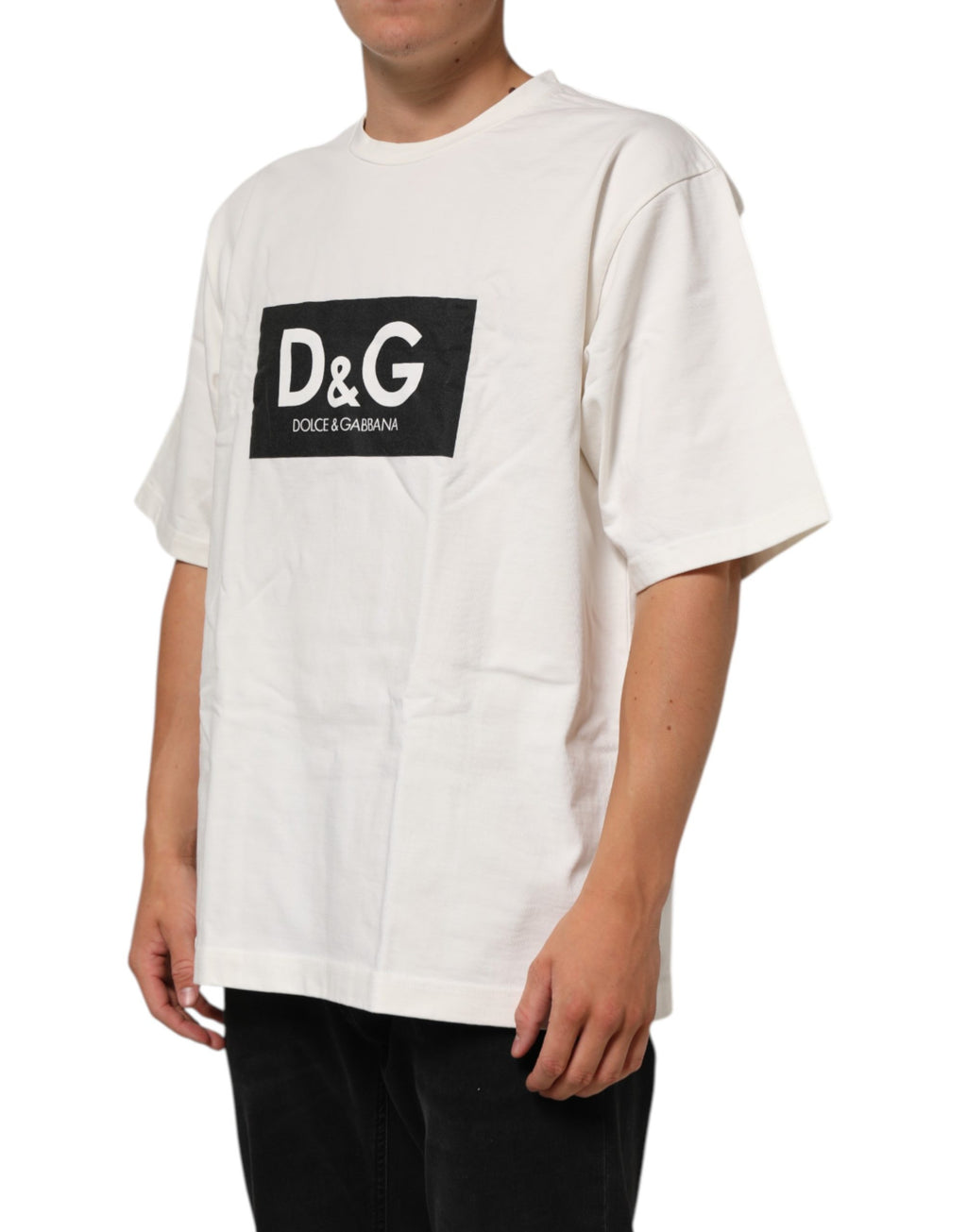 Dolce & Gabbana White Short-Sleeve Shirt for Men detail view