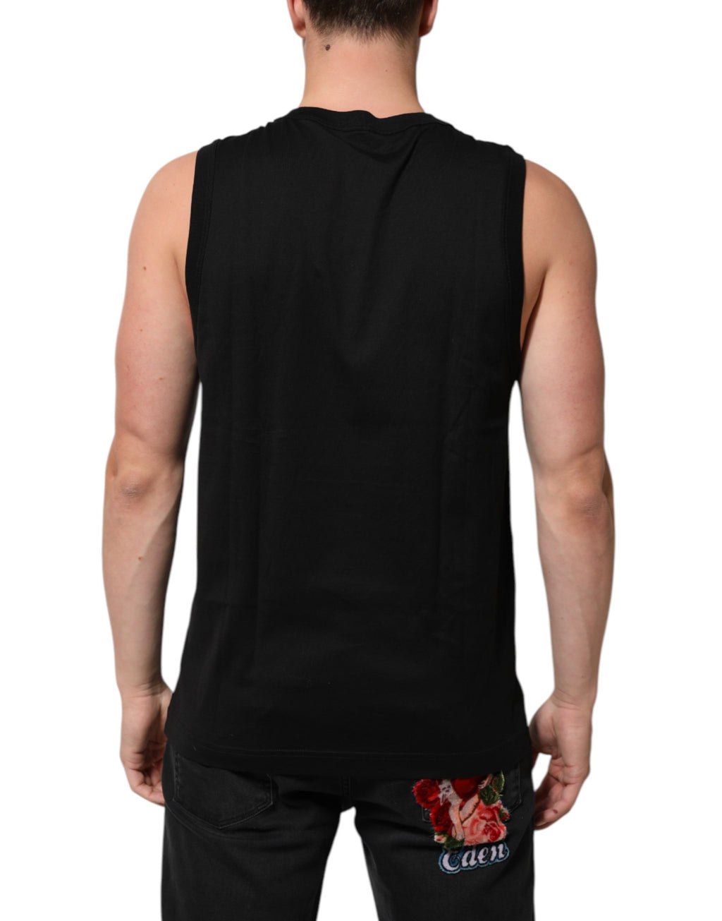 Dolce & Gabbana Black Tank Tops T for Men side view