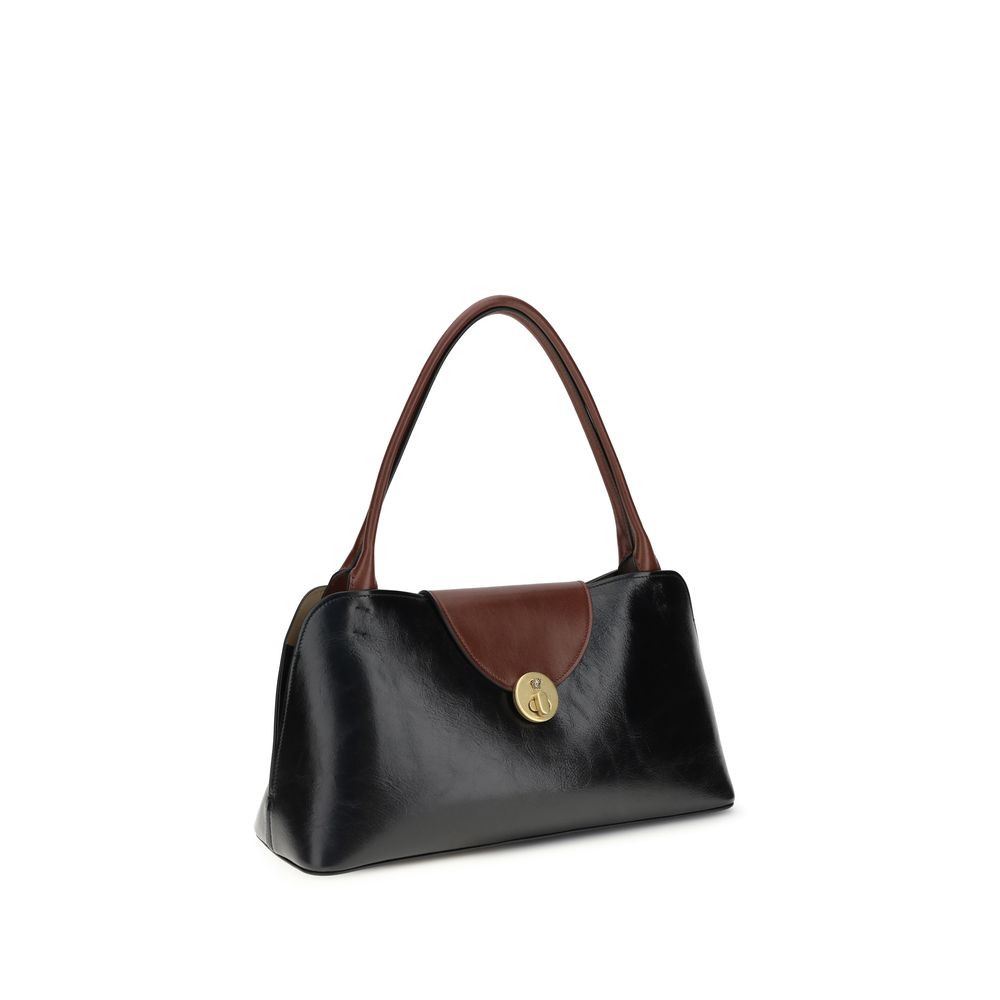 Sac bandoulière Versace en cuir de veau noir Bos Taurus