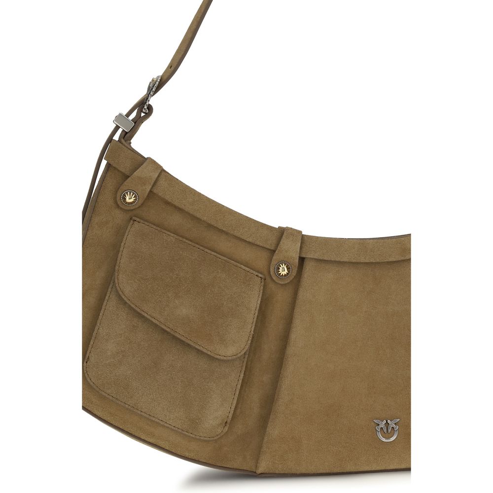 Sac porté épaule PINKO en cuir de veau beige Bos Taurus