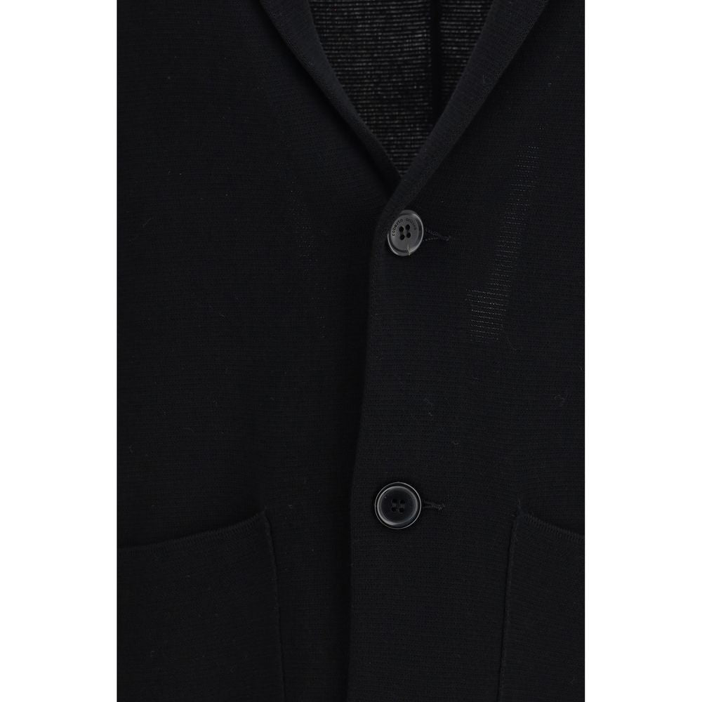 Roberto Collina Black Coat for Men detail view