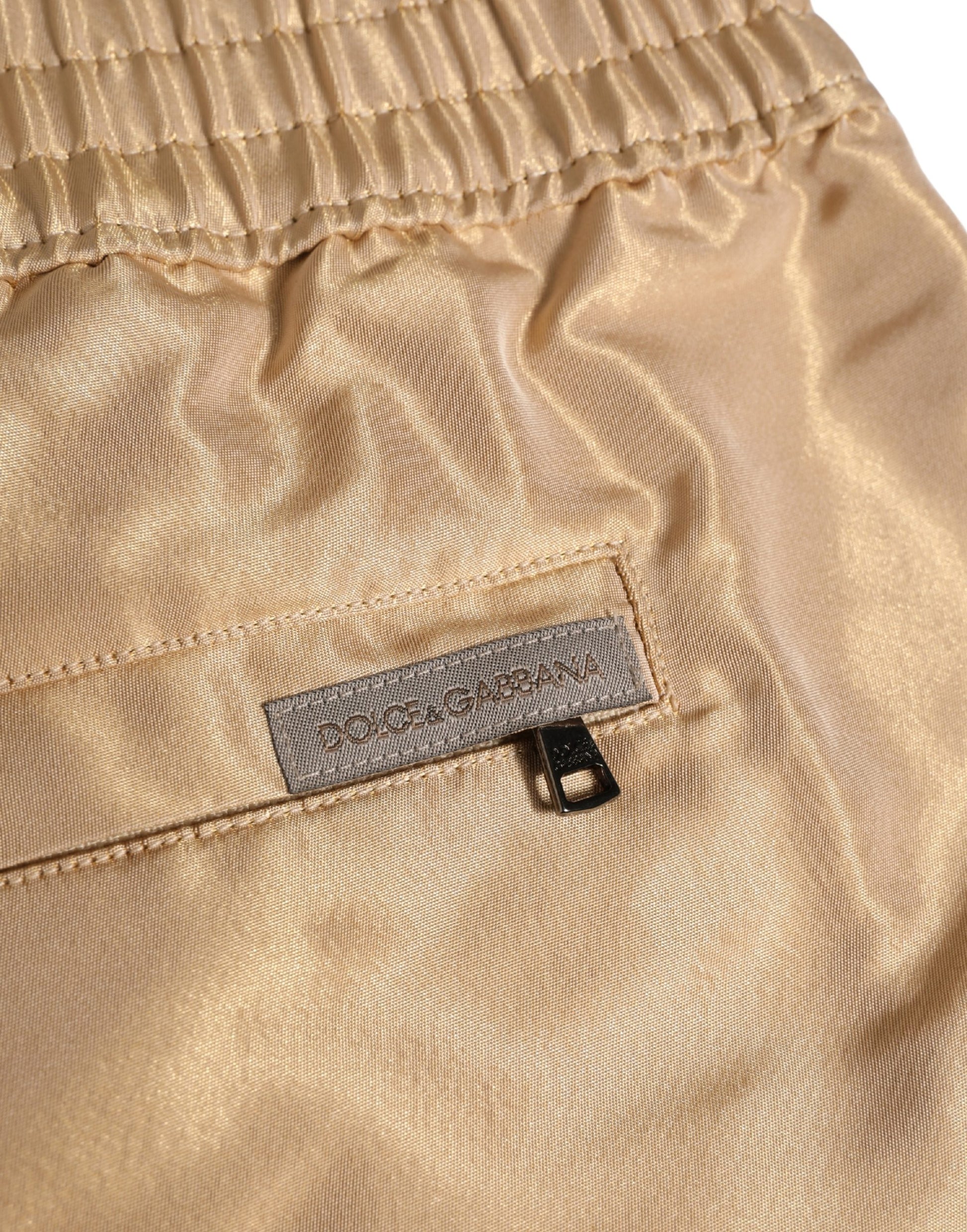 Dolce & Gabbana Beige Polyester Men Boxer Shorts Underwear
