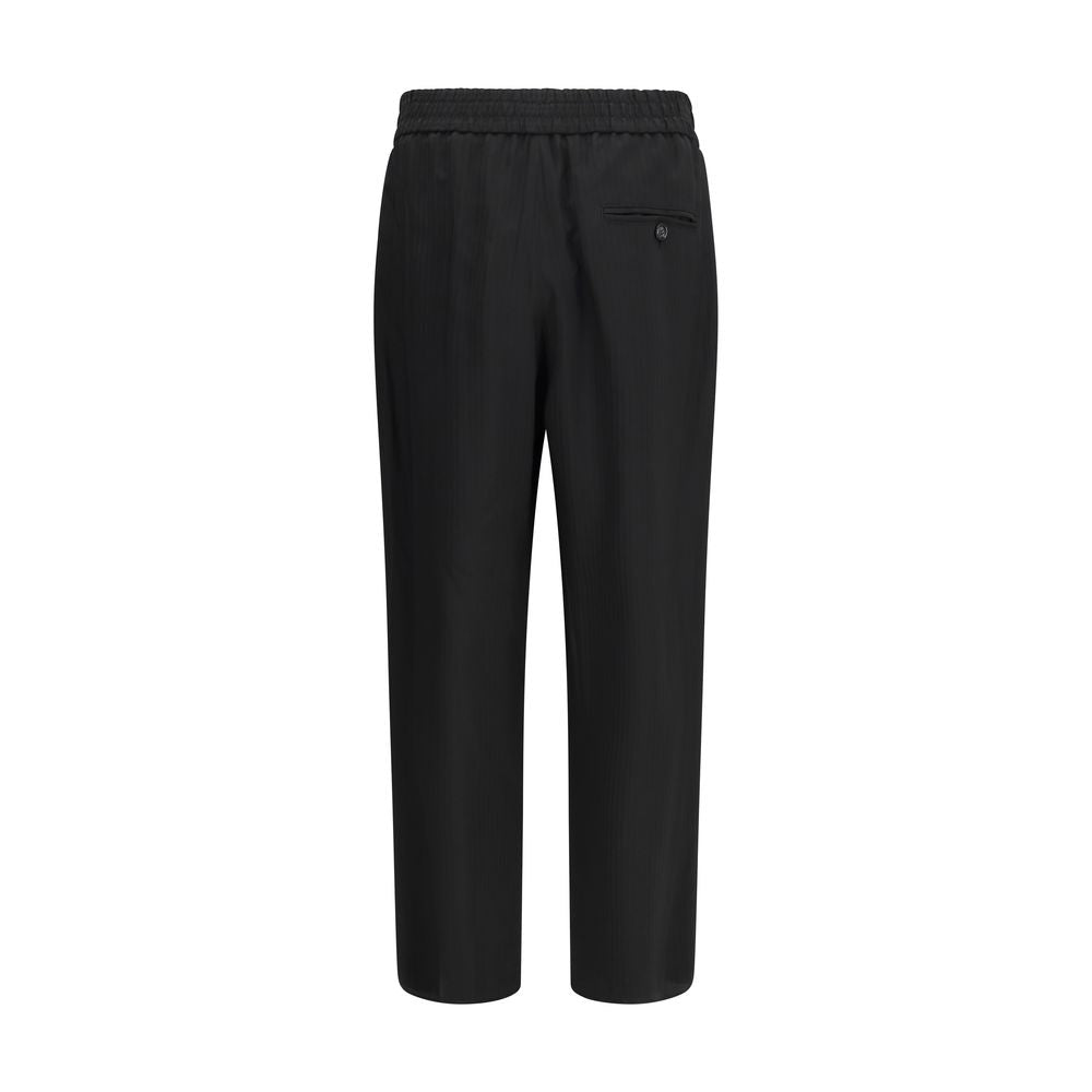 Pantalon décontracté en viscose noir Giorgio Armani