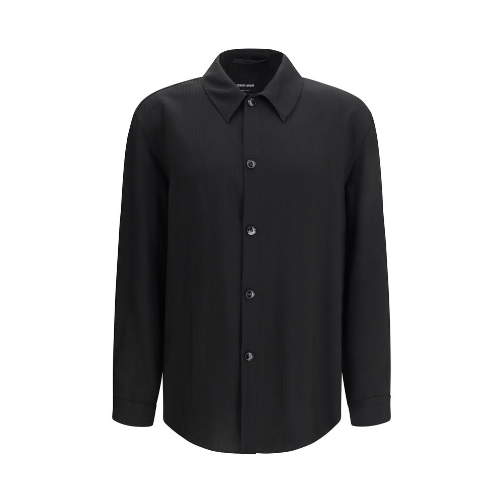 Giorgio Armani Black Dress Shirt for Men