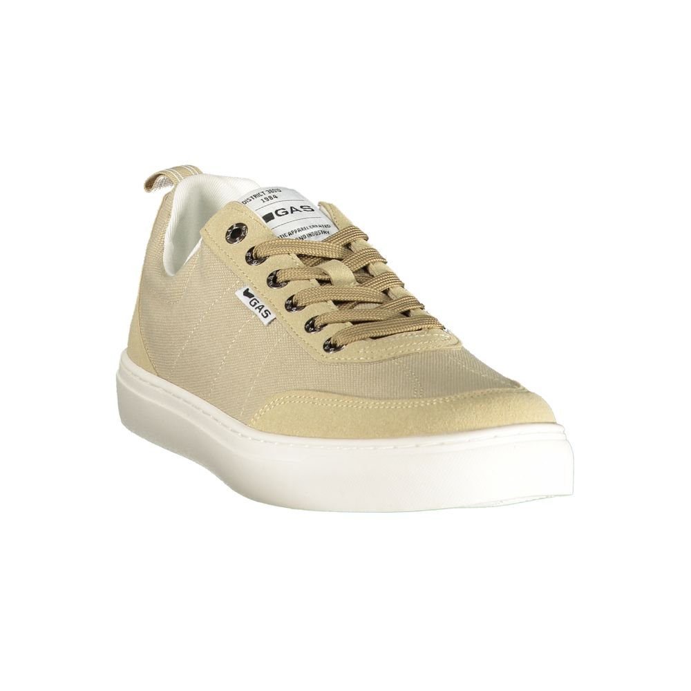 Baskets homme en polyuréthane beige Gas