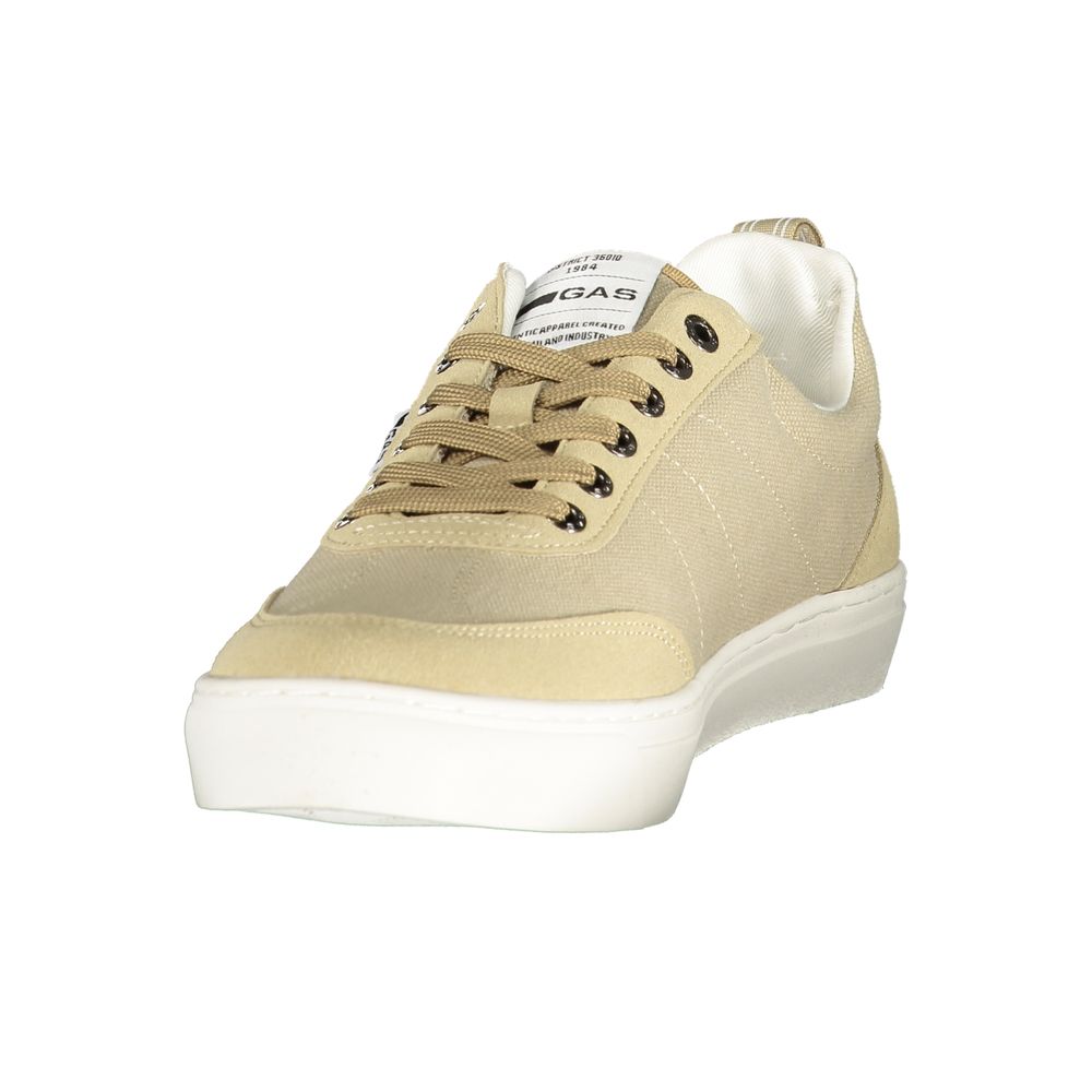 Baskets homme en polyuréthane beige Gas