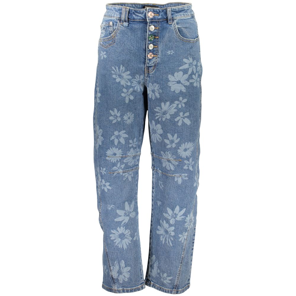 Jean en coton Desigual Azzurro pour femme