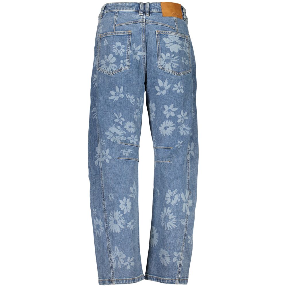 Jean en coton Desigual Azzurro pour femme