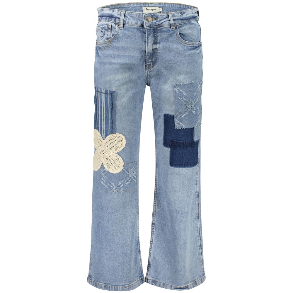 Jean Desigual Azzurro en coton pour femme