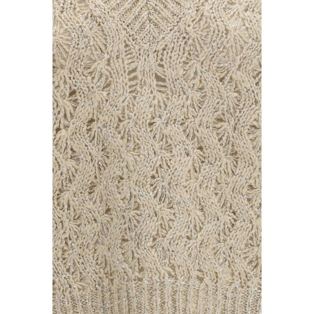 Brunello Cucinelli Beige Sleeveless for Women detail view