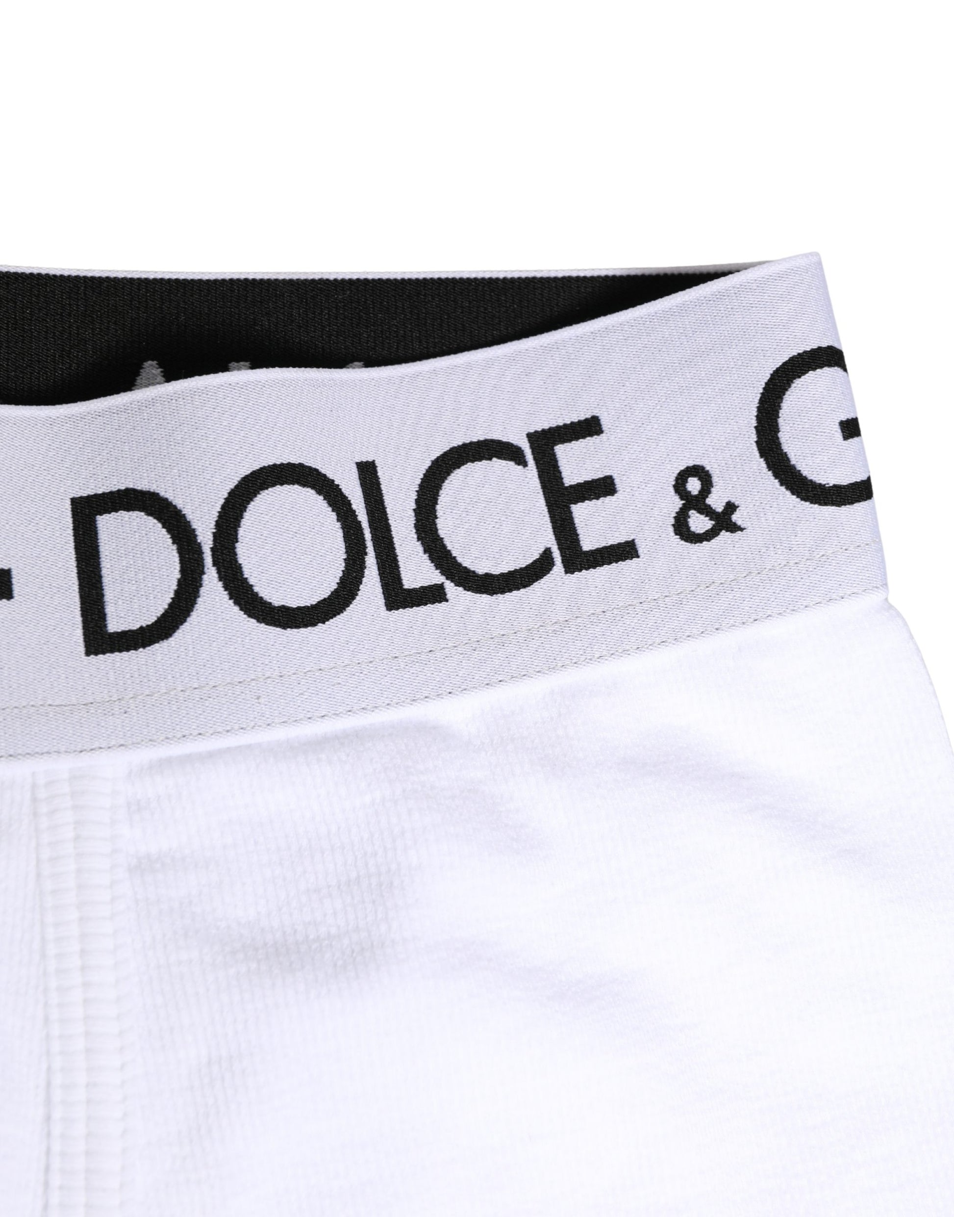 Dolce & Gabbana White Logo Waistband Regular Boxer Underwear