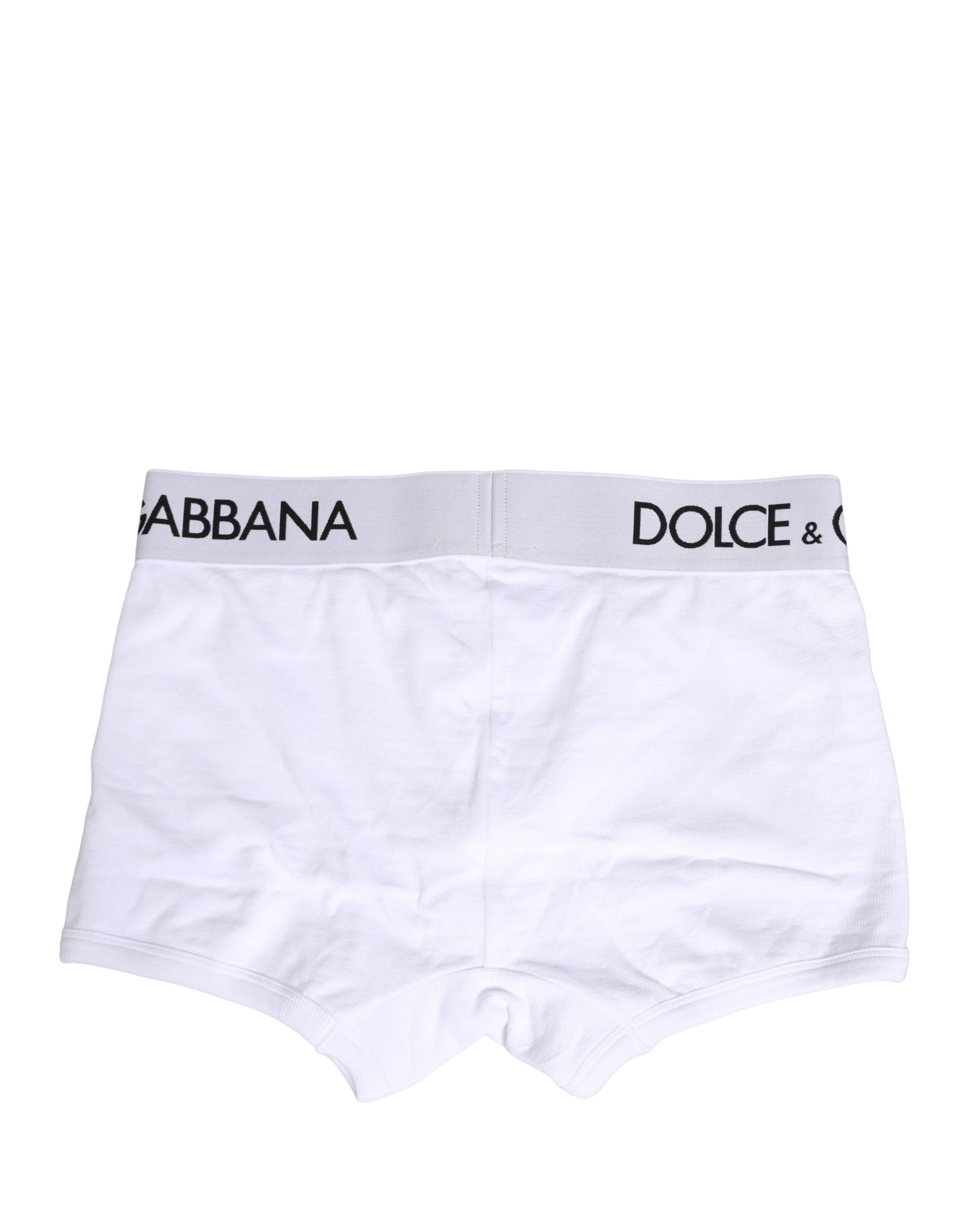 Dolce & Gabbana White Logo Waistband Regular Boxer Underwear