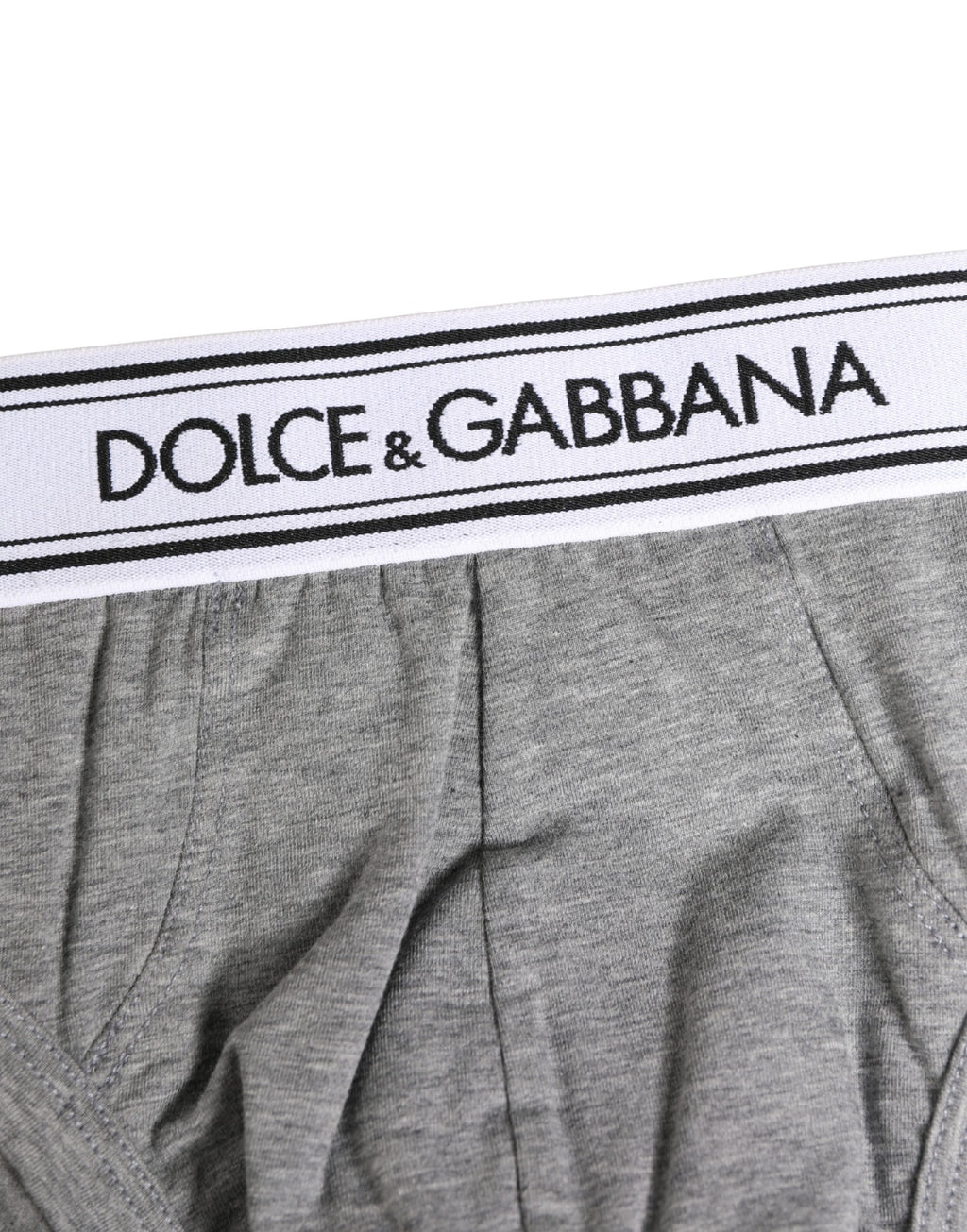 Slip mi-long homme Dolce & Gabbana avec ceinture à logo grise