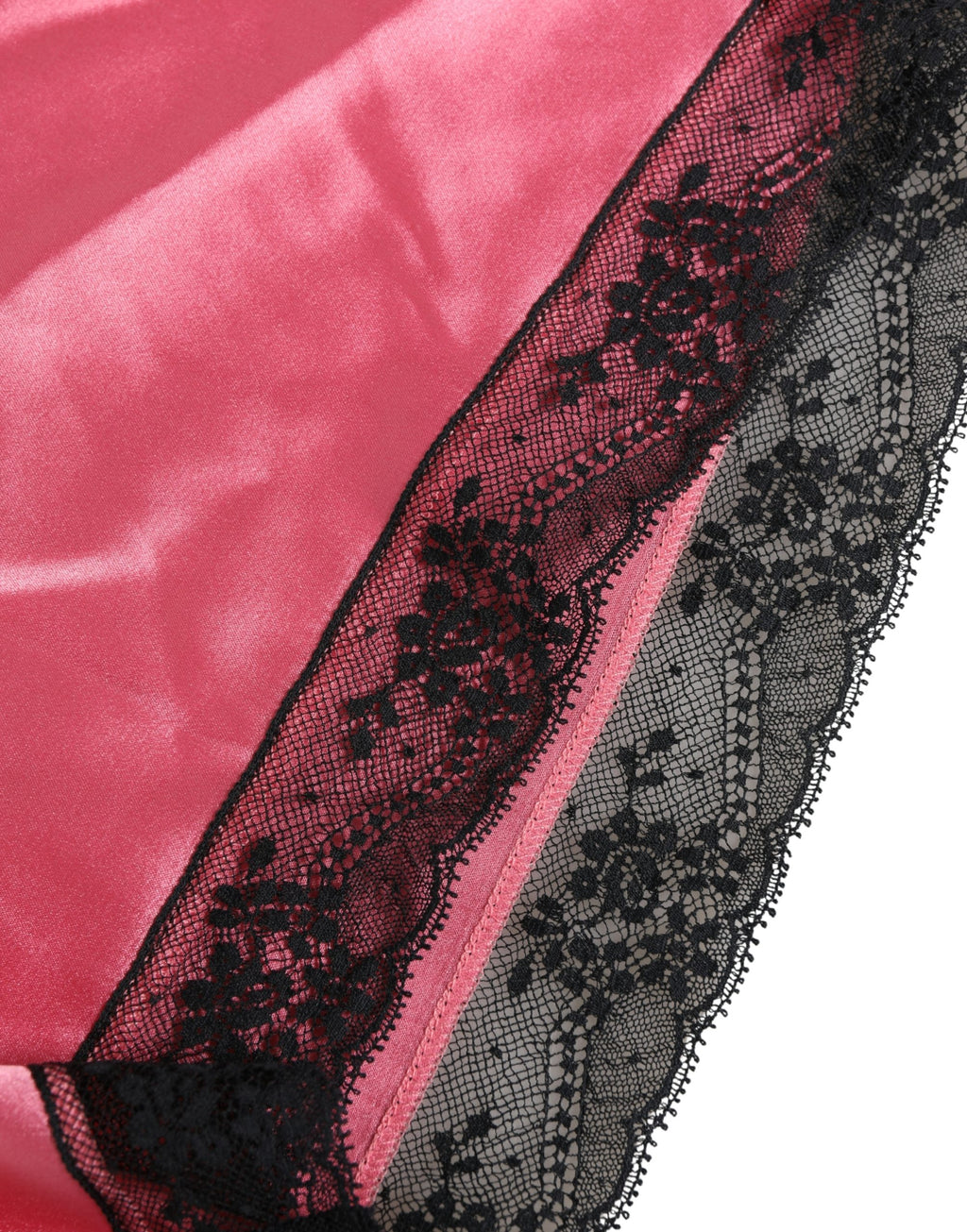 Short Dolce & Gabbana en soie satinée rose avec dentelle