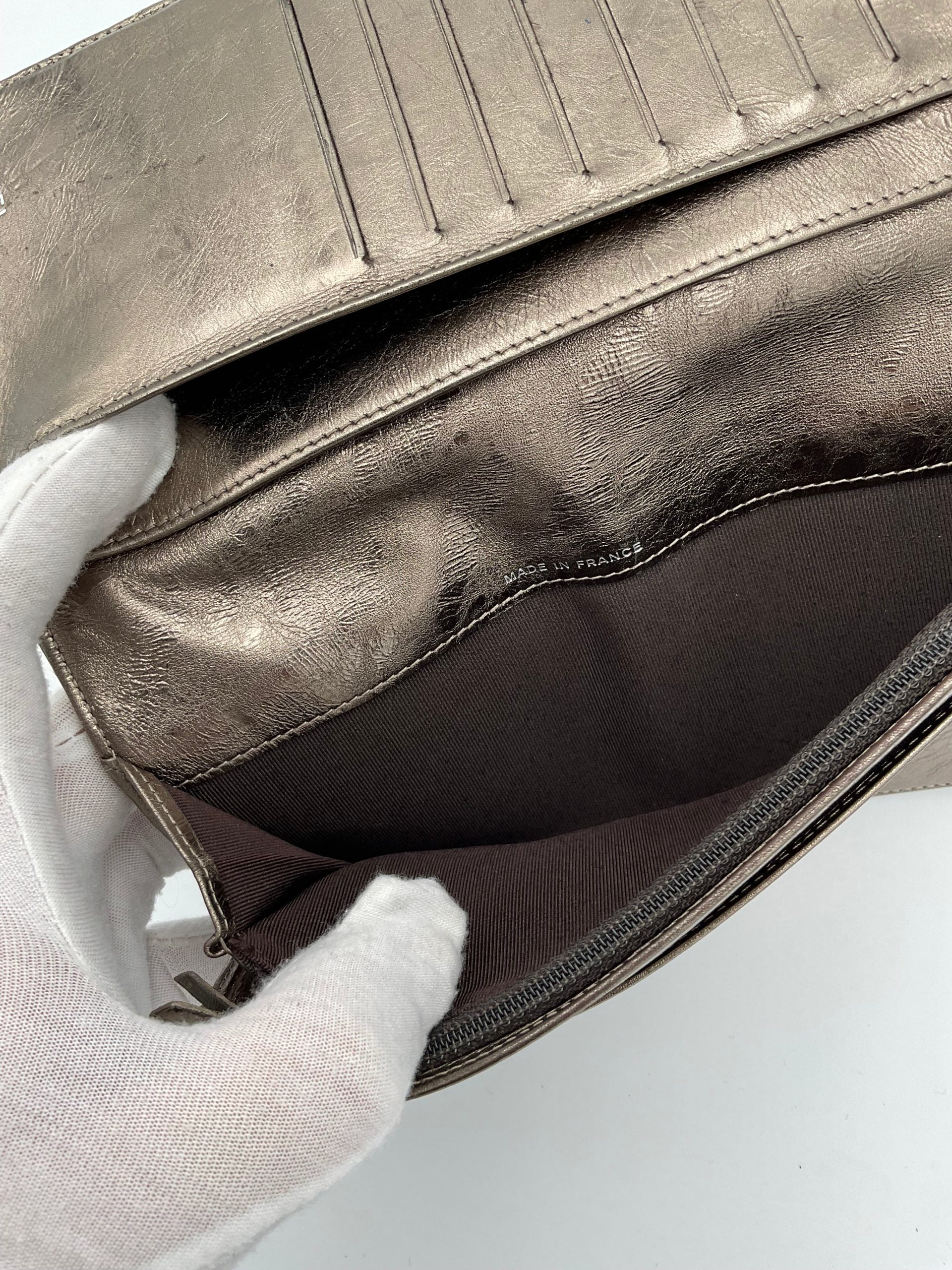 Chanel CHANEL Portefeuille Matelassé Platine