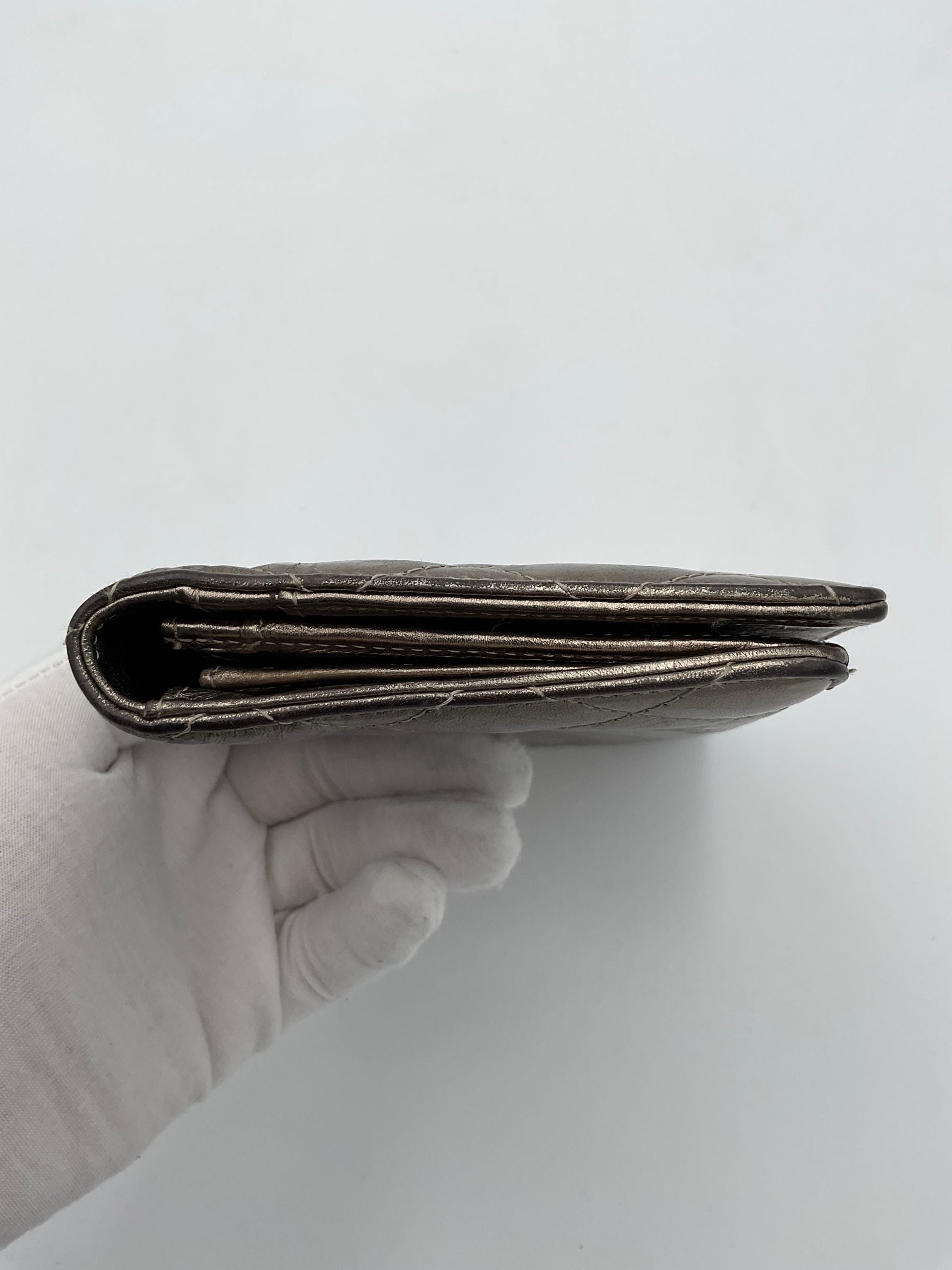 Chanel CHANEL Portefeuille Matelassé Platine