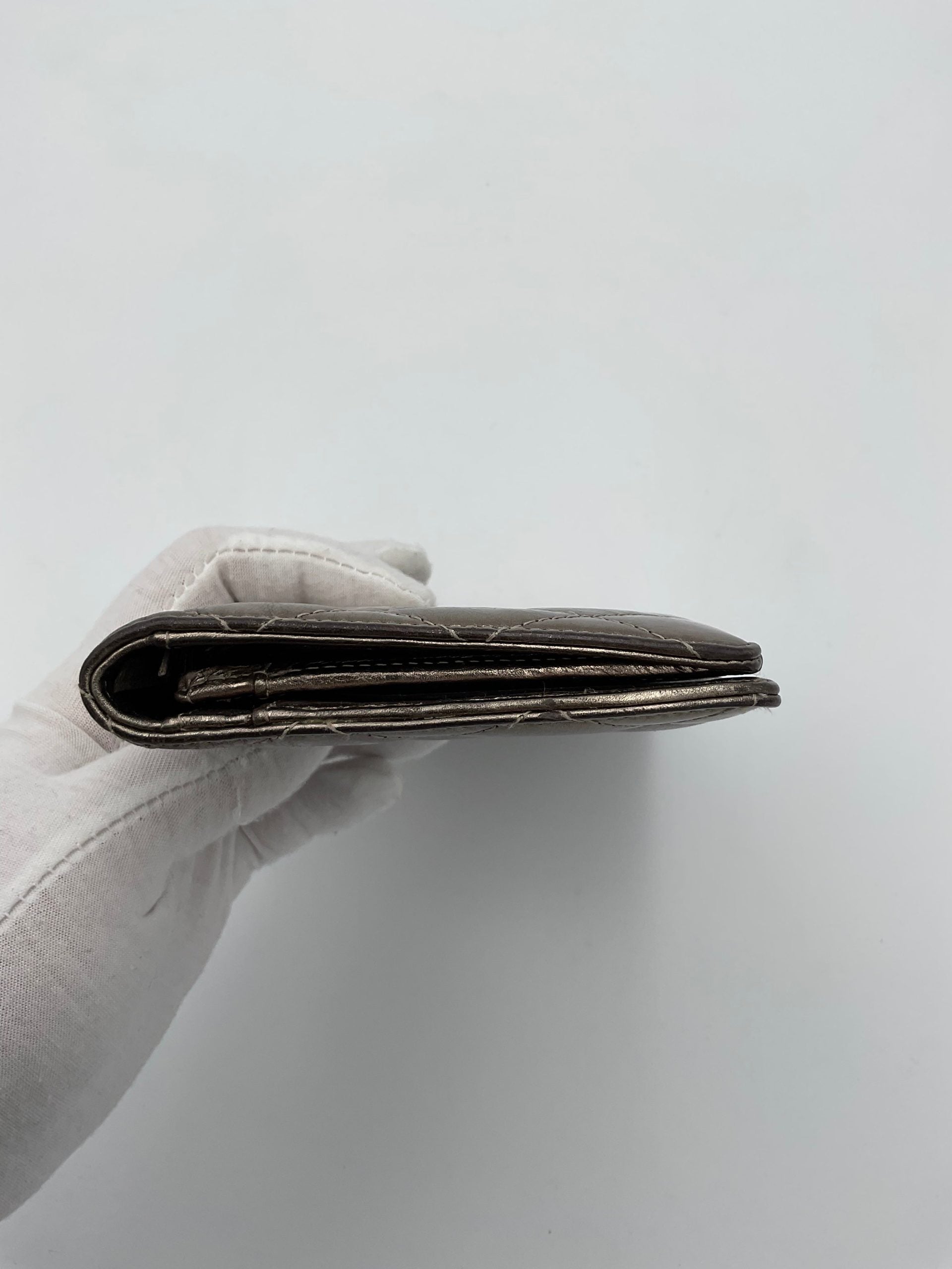 Chanel CHANEL Portefeuille Matelassé Platine