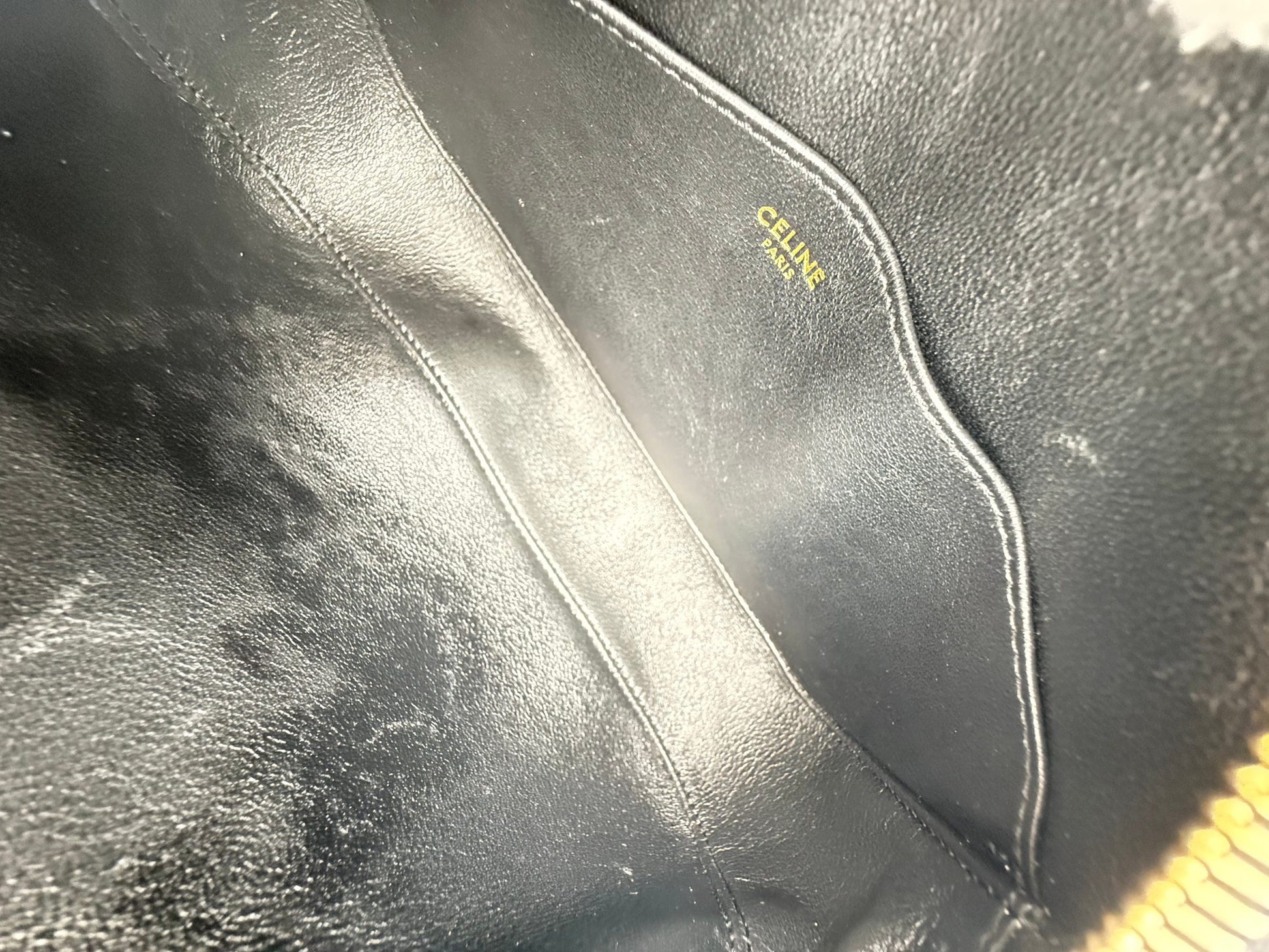 Celine CELINE CRECY Sac à main uni noir