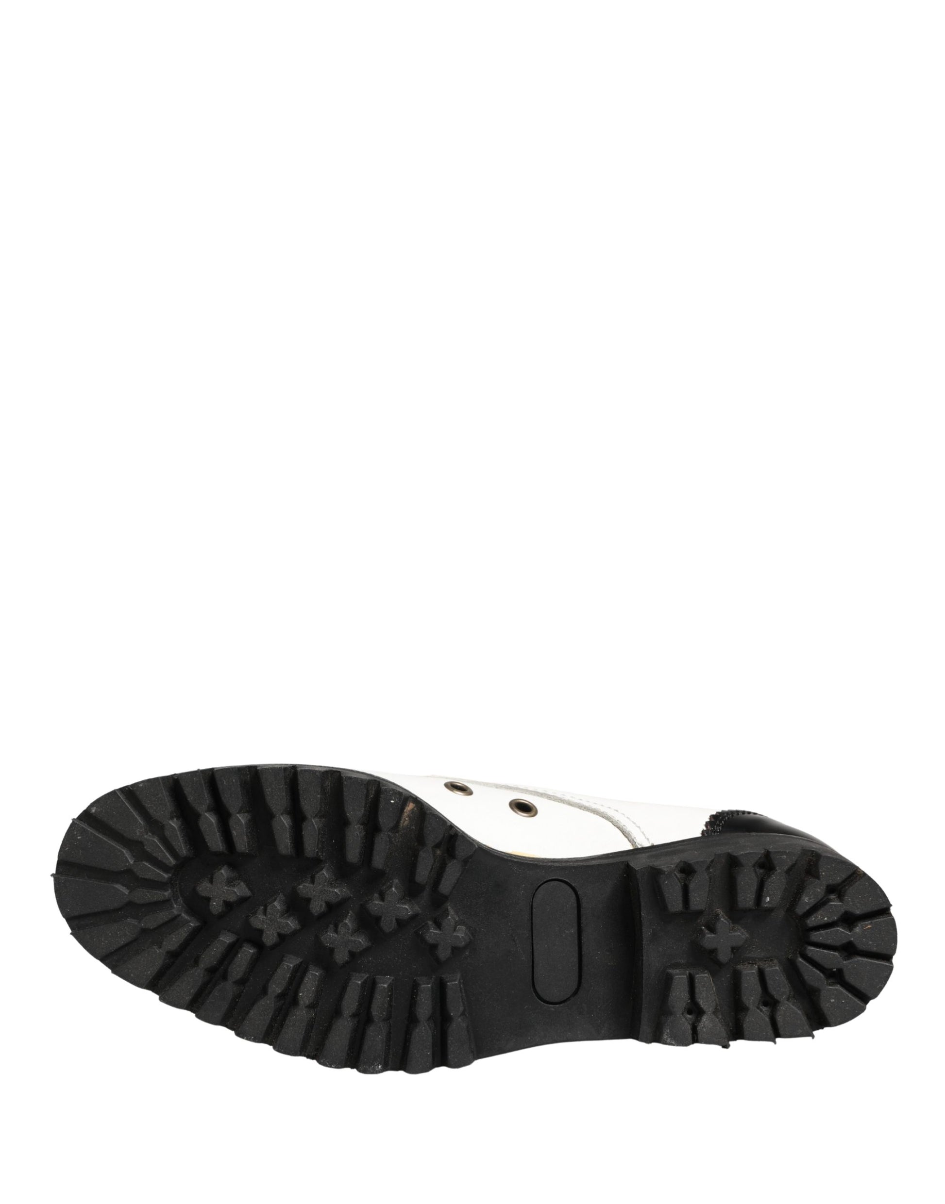 Cesare Paciotti Black White Leather Derby Shoes