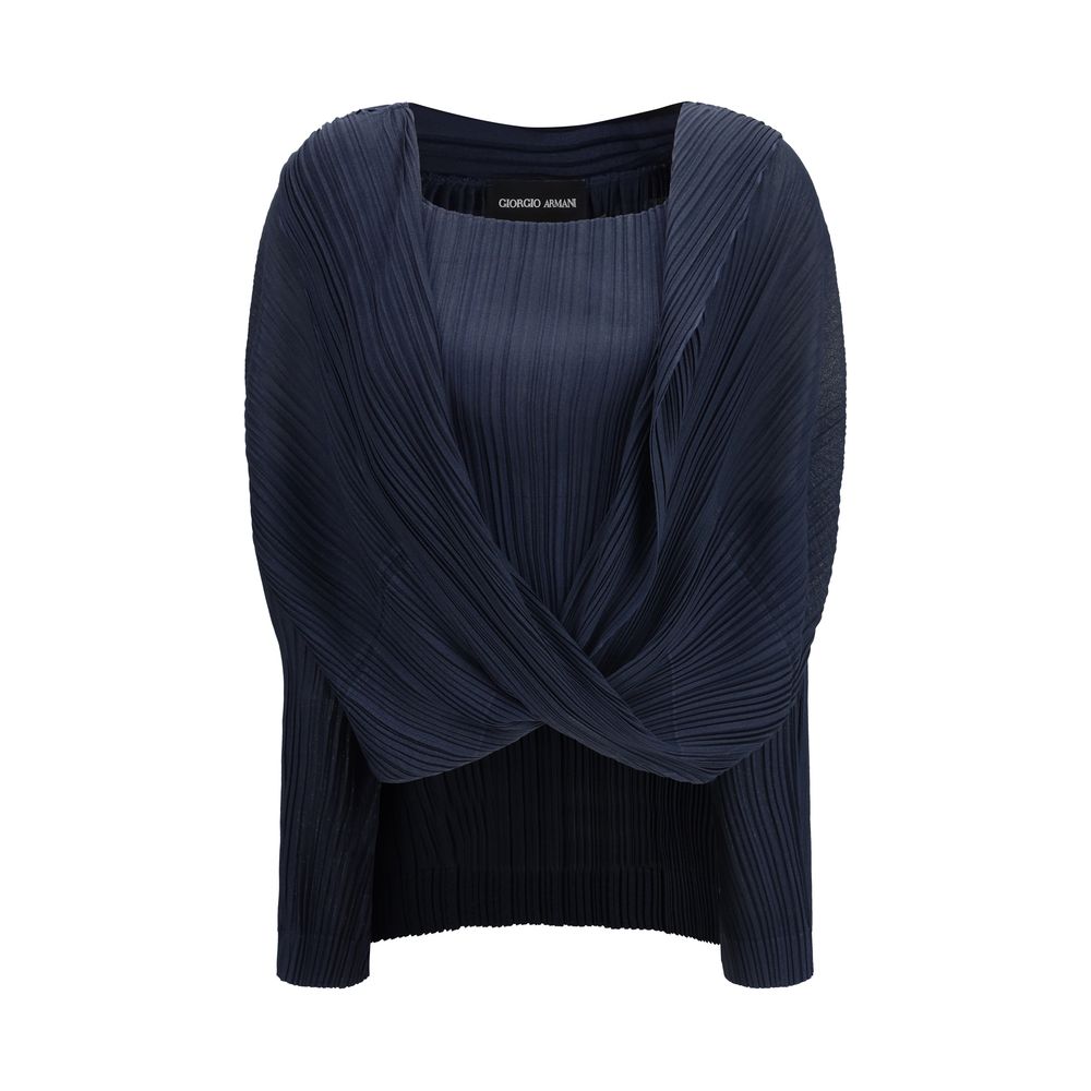 Chemisier Giorgio Armani en viscose bleue