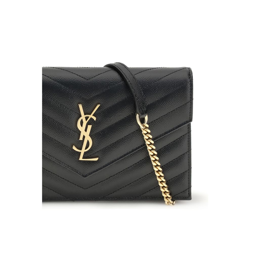 Saint Laurent Black Wallet side view