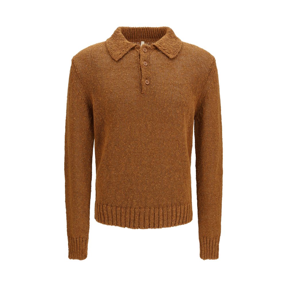 Polo en coton marron tournesol