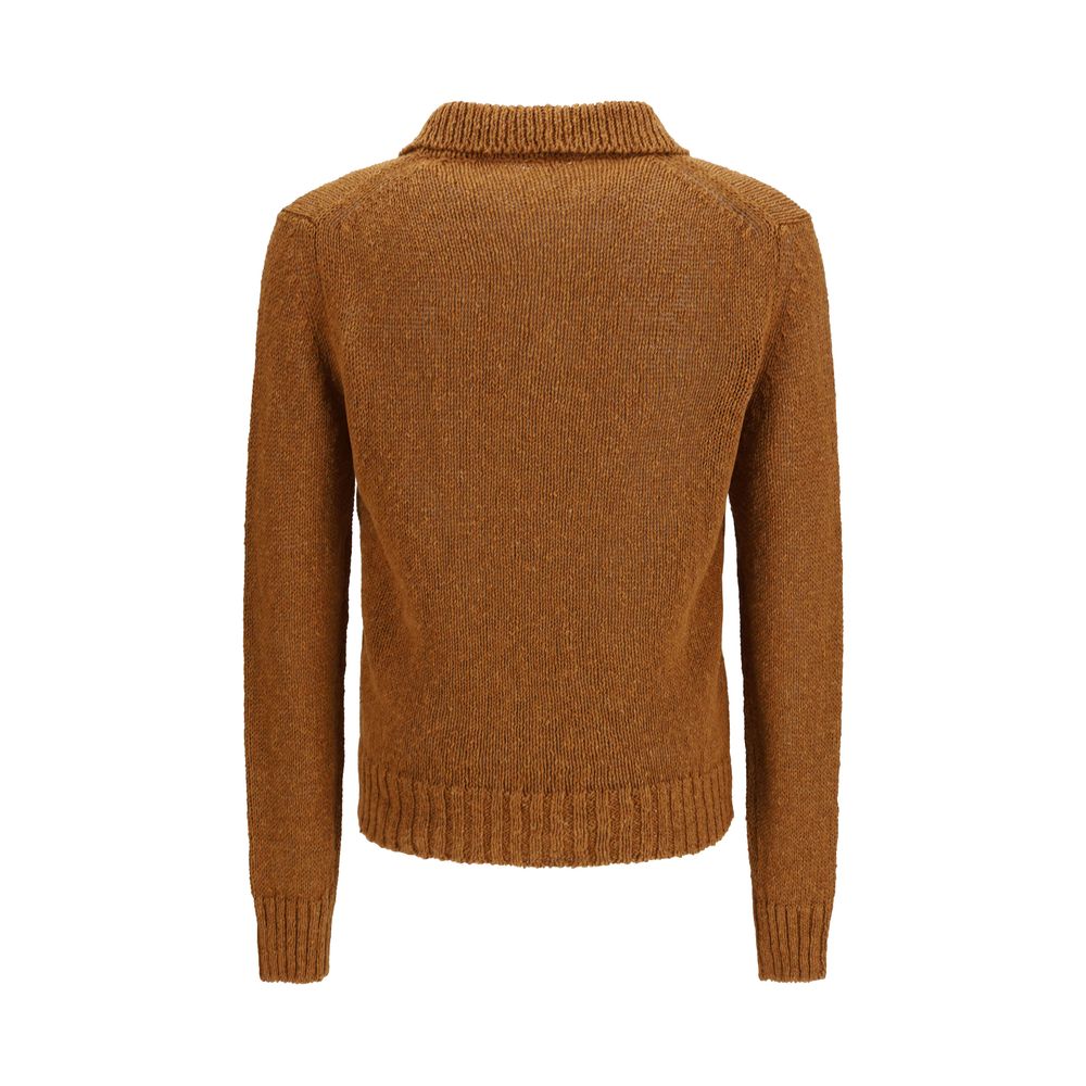 Polo en coton marron tournesol