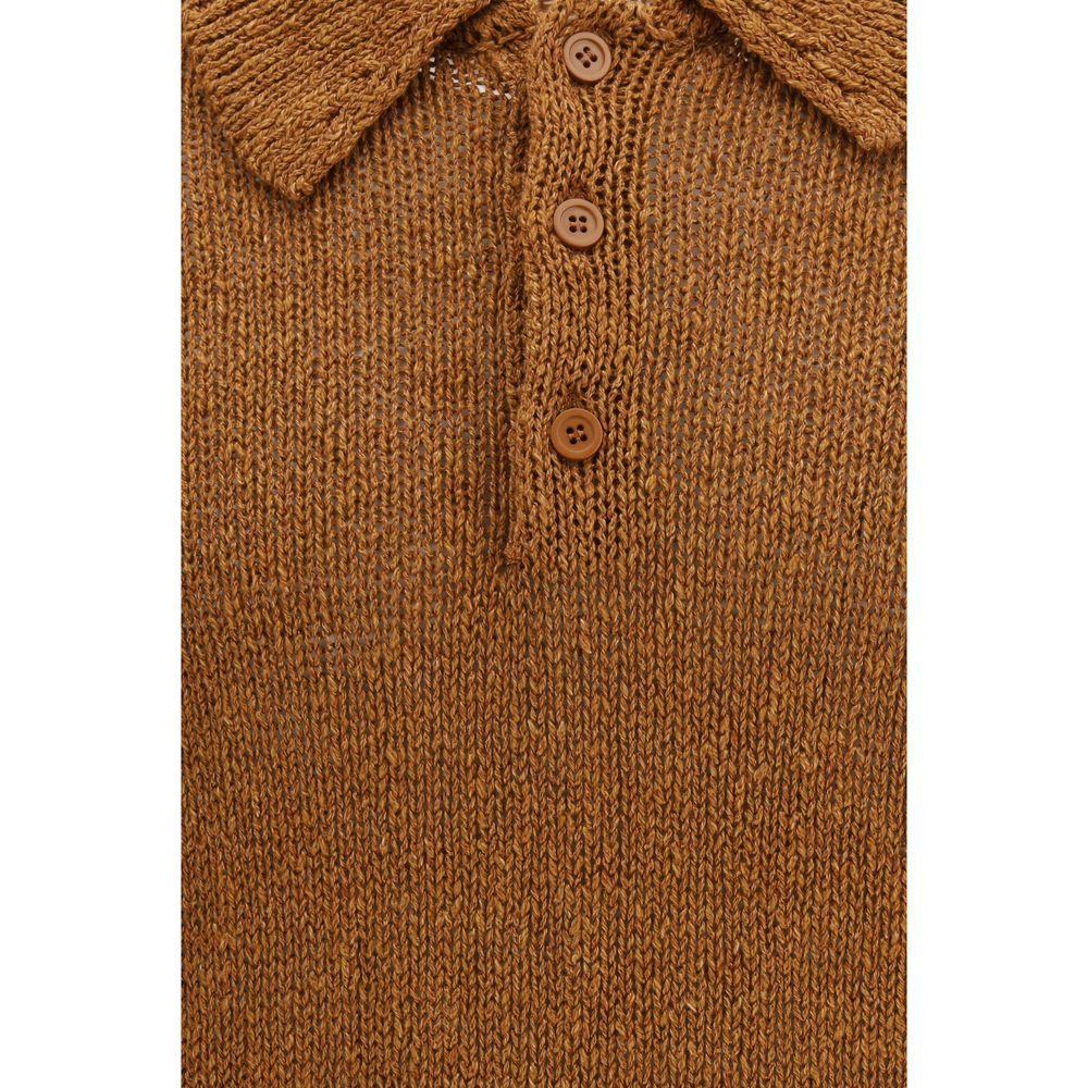 Polo en coton marron tournesol