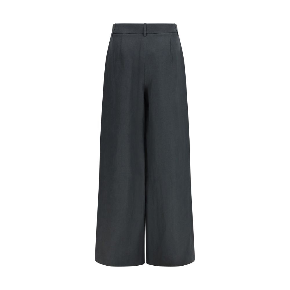 Giorgio Armani Gray Linen Casual Pants