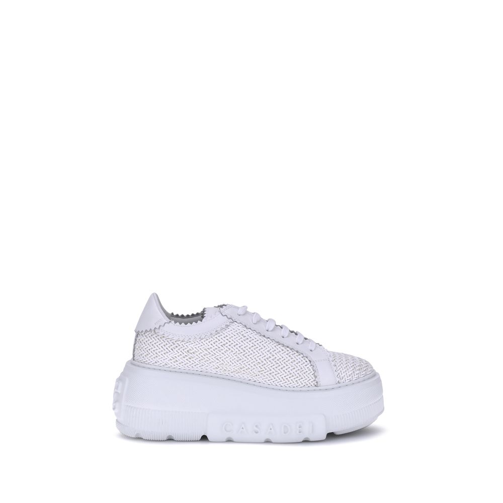 Baskets Casadei blanc autres fibres