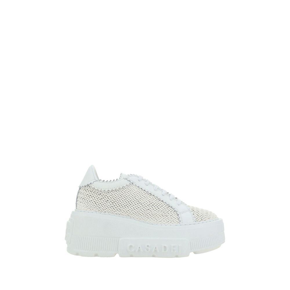Baskets Casadei blanc autres fibres
