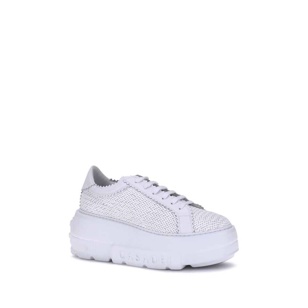 Baskets Casadei blanc autres fibres
