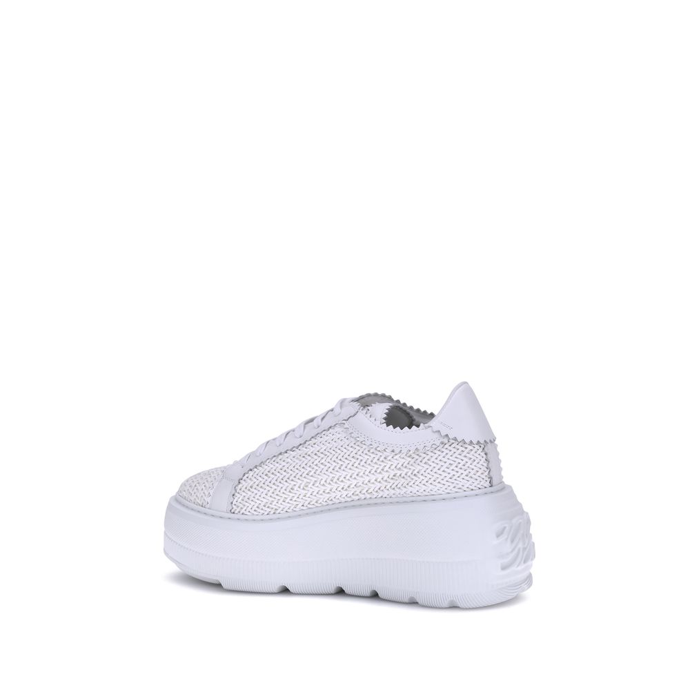 Baskets Casadei blanc autres fibres
