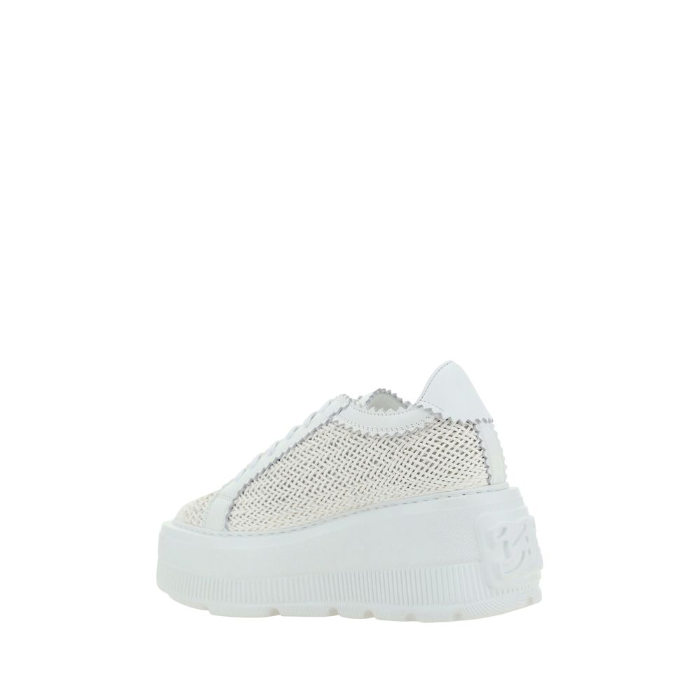 Baskets Casadei blanc autres fibres