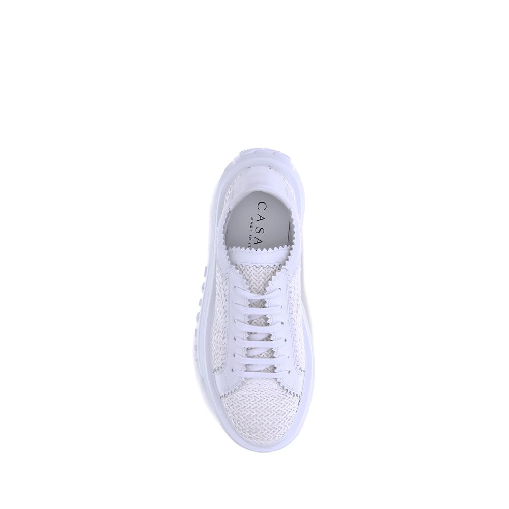 Baskets Casadei blanc autres fibres