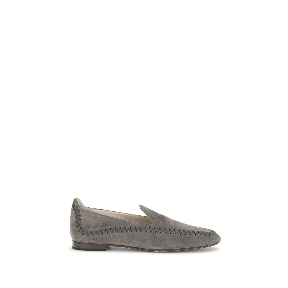 Giorgio Armani Grey Slip On Loafers for Women