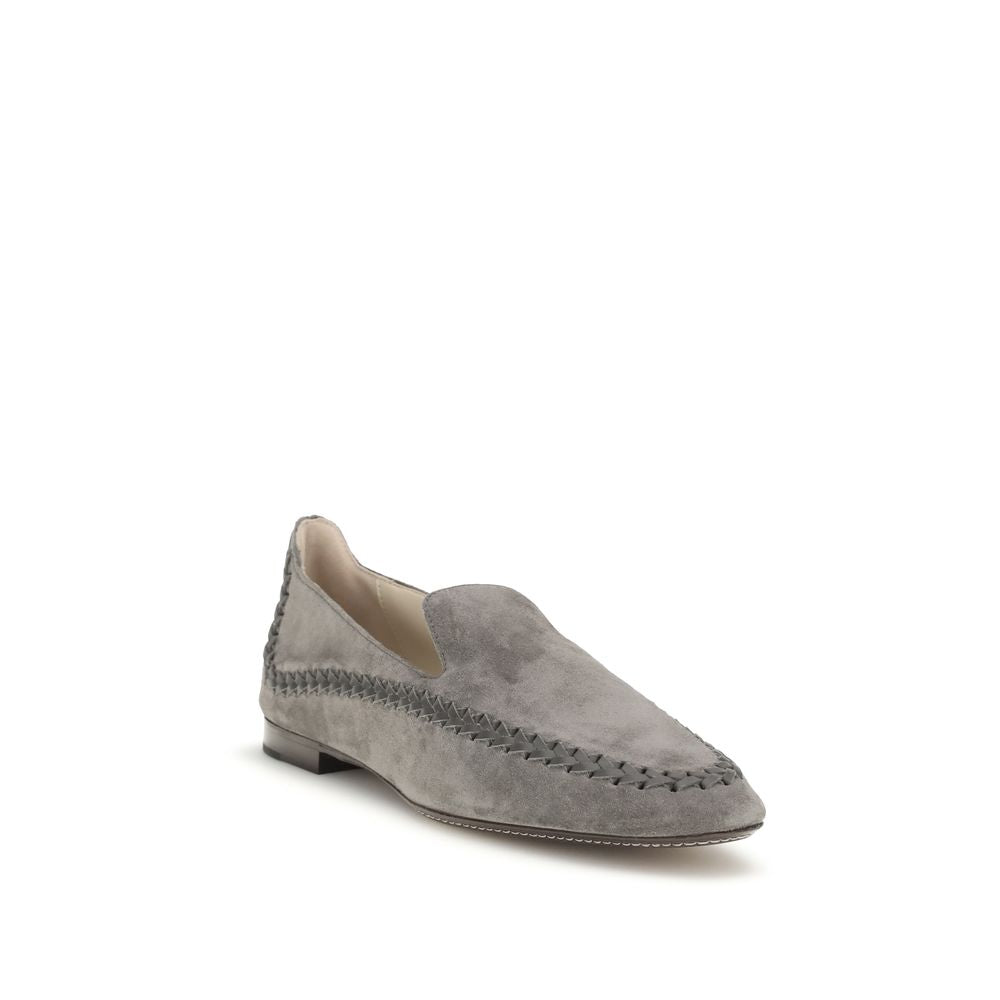 Giorgio Armani Grey Slip On Loafers for Women alternate view