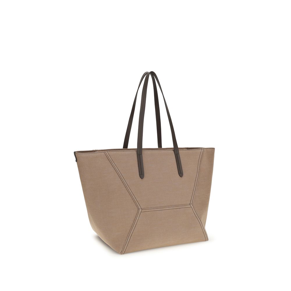 Brunello Cucinelli Beige Shoulder Bag for Women detail view