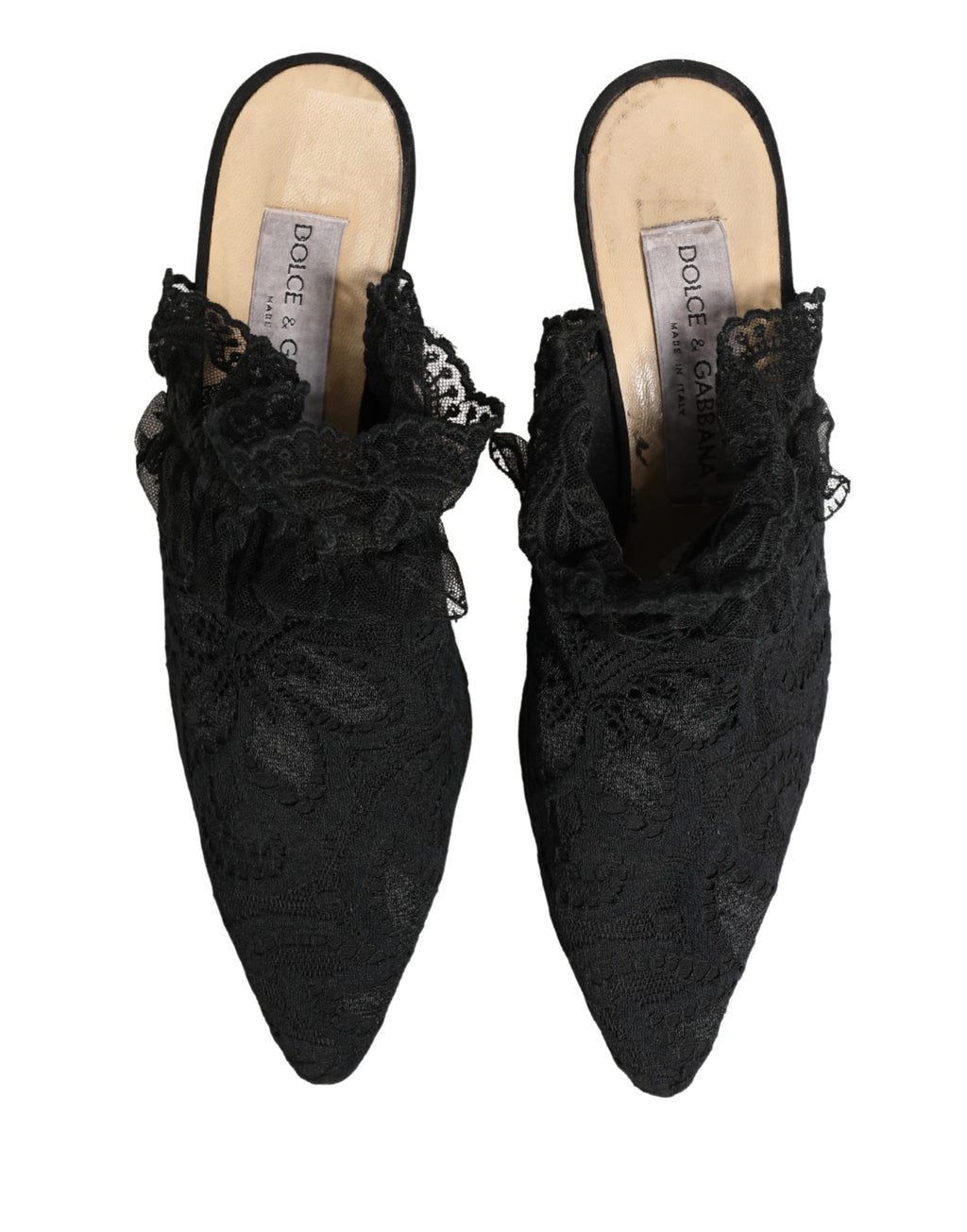 Dolce & Gabbana Black Stiletto Heels for Women side view