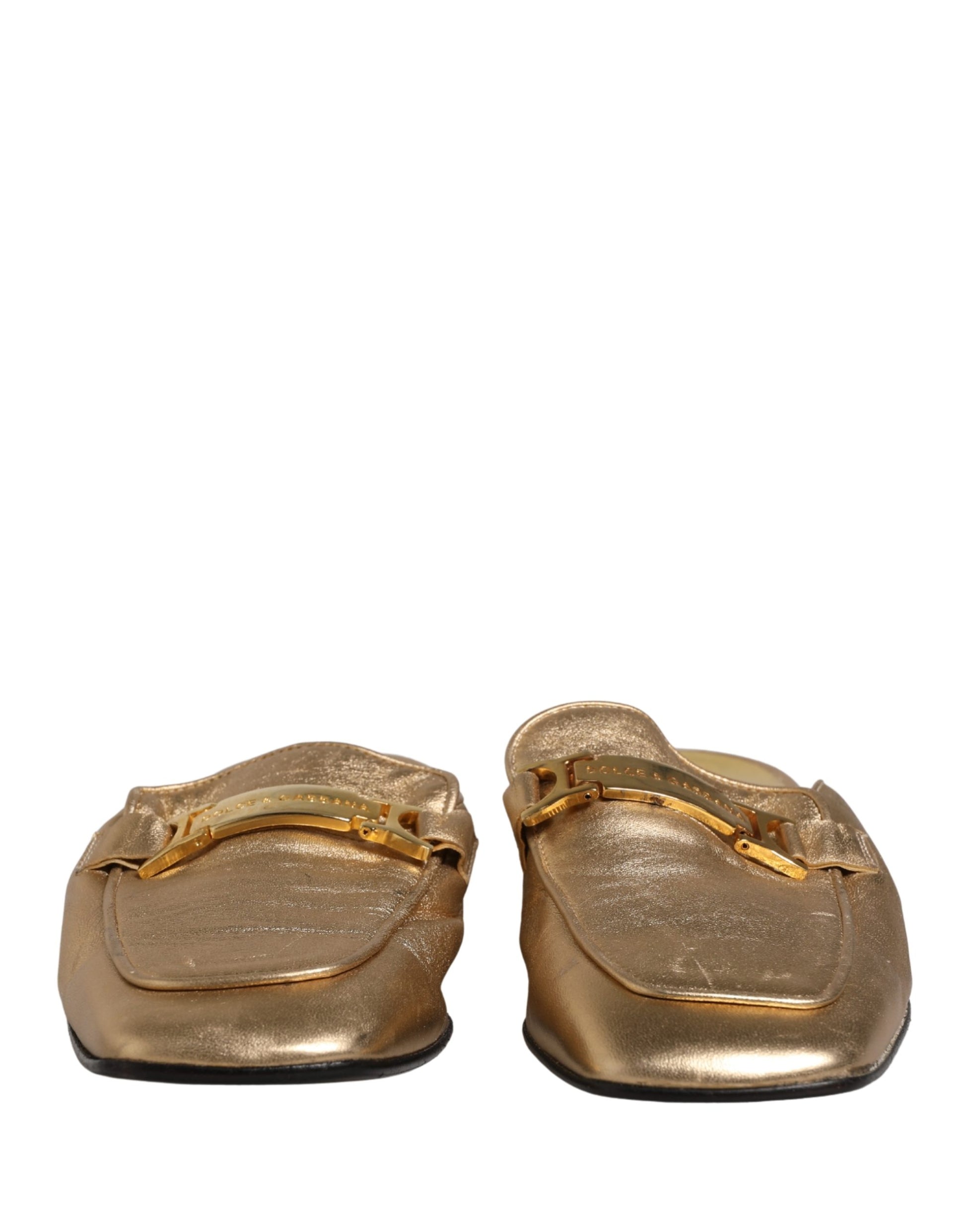 Dolce & Gabbana Gold Flat for Women detail view