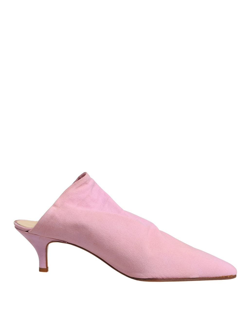 Chaussures mules à talons en daim rose Dolce & Gabbana