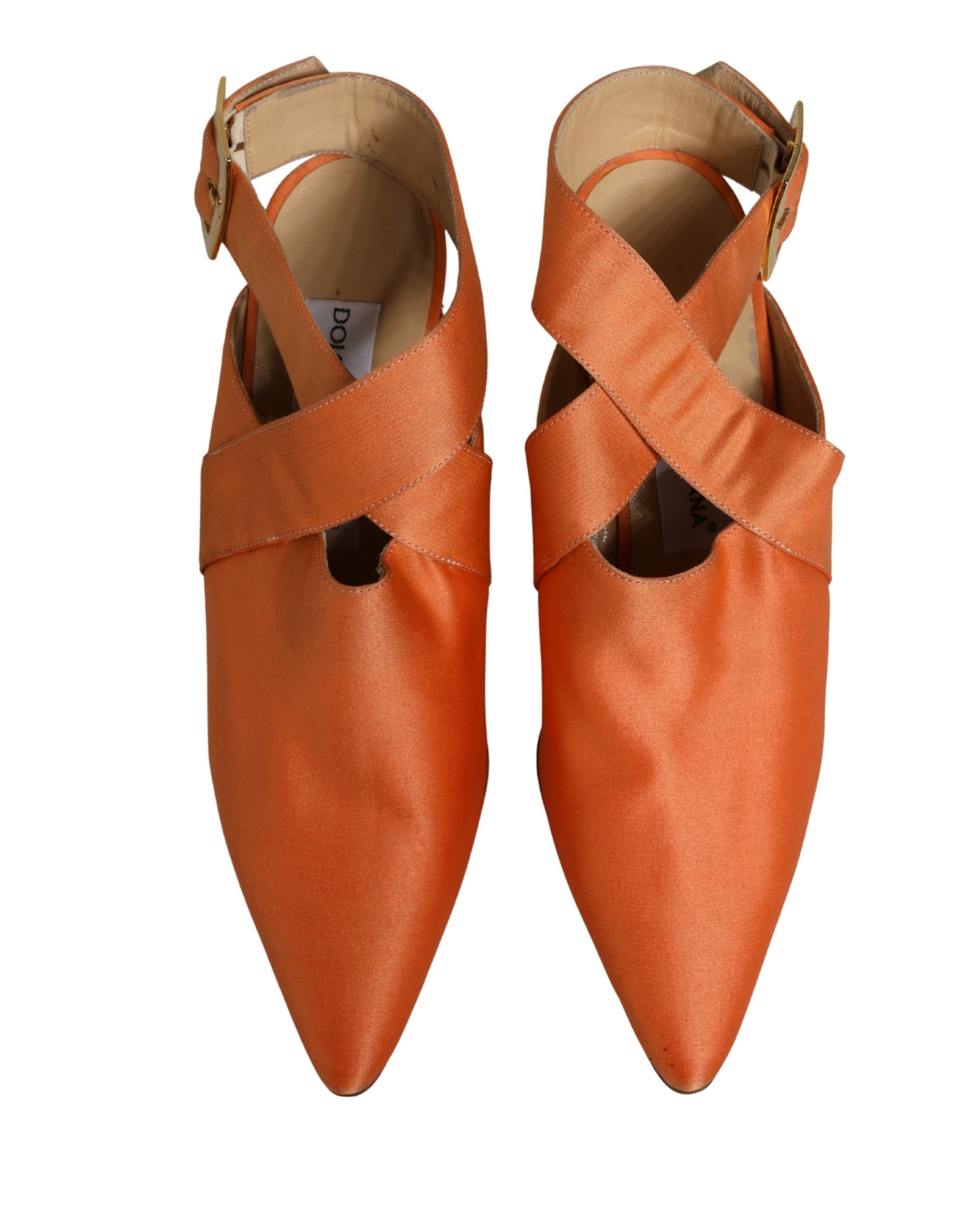 Dolce & Gabbana Orange Stiletto Heels for Women side view