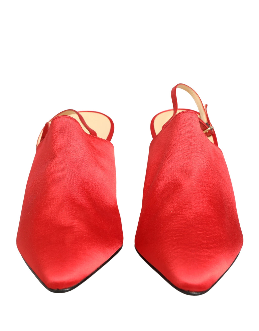Chaussures à bride arrière en daim rouge Dolce & Gabbana