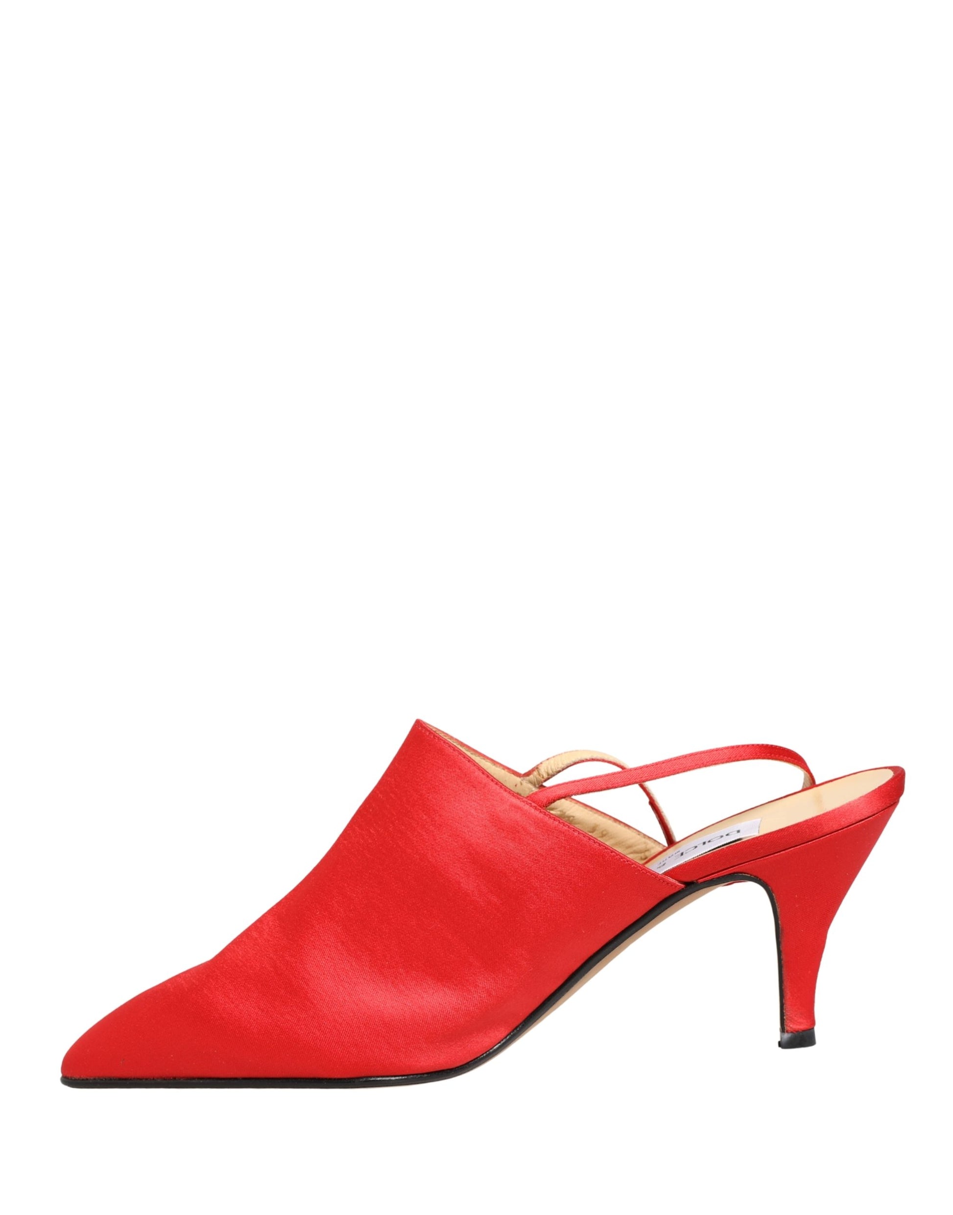 Chaussures à bride arrière en daim rouge Dolce & Gabbana